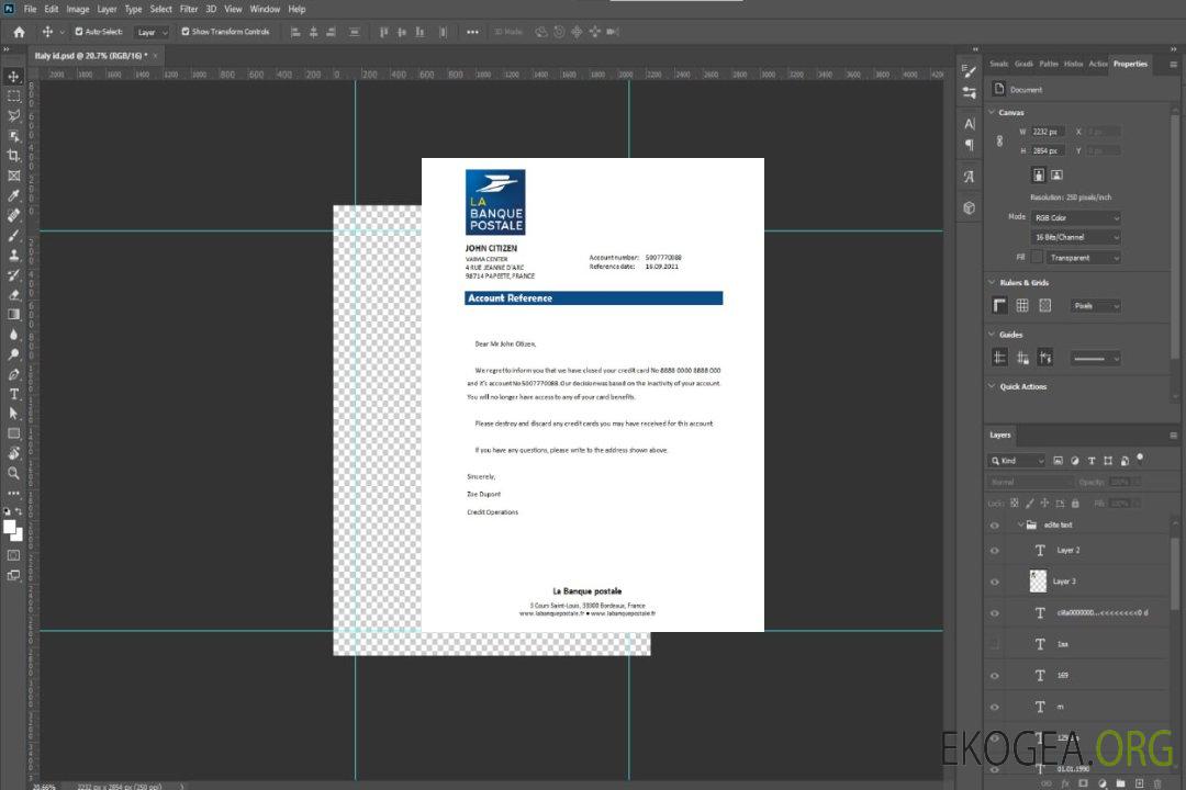 Référence France , La Banque Postale , closure template